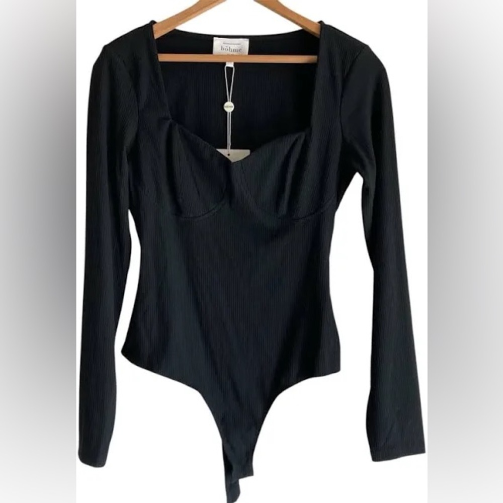 Bohme Black Long Sleeve Bodysuit